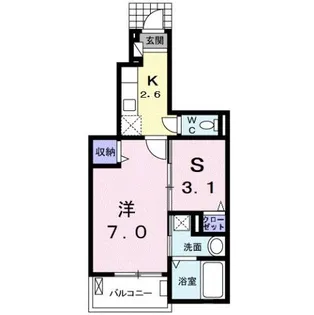エクイティ【1階】の間取り