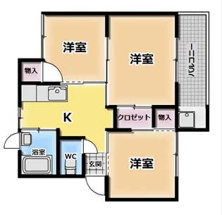 京都あすか【402号室】の間取り