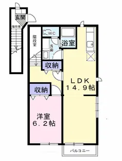ハイツまる木【2階】の間取り