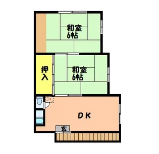 藤原コーポ【2F号室】の間取り