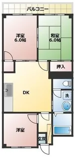 マイシティ大坂【303号室】の間取り