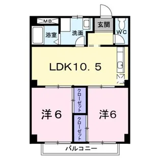 パルネット細川【2階】の間取り
