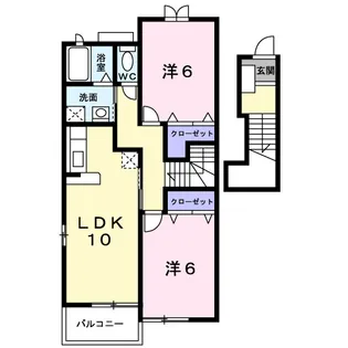 メゾン・ポポラーレB【2階】の間取り