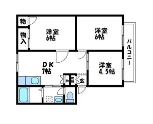 コーポアサヒ C【201号室】の間取り