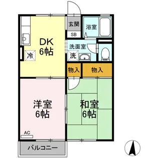 エクセルハイツ森安【1階】の間取り