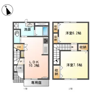 アジュール【1階】の間取り