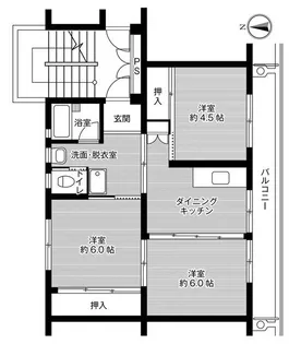 ビレッジハウス志度2号棟【0504号室】の間取り