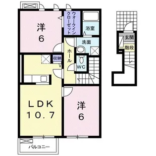ルース デラ プレッソ Ⅲ【2階】の間取り