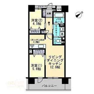 アルファライフ宇多津駅前【202号室】の間取り