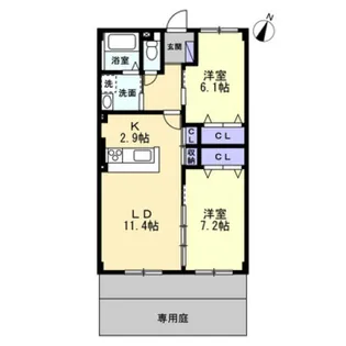 フォブールロジュマンⅠ【2階】の間取り