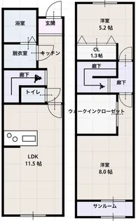 スピネル【1階】の間取り