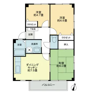 フォブールソレイユ【A201号室】の間取り