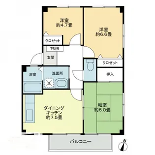 フォブールソレイユ【2階】の間取り