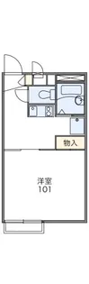 レオパレスブルースカイⅠ【2階】の間取り