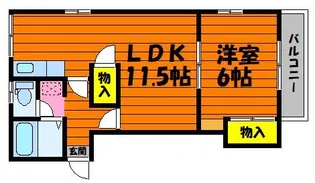 ピュア中央【2階】の間取り