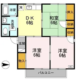 セジュールKEI A/B棟 A【103号室】の間取り