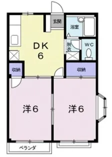 エルディム瀬戸B【2階】の間取り