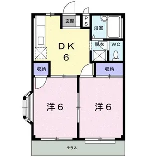 フォレストパークB【1階】の間取り