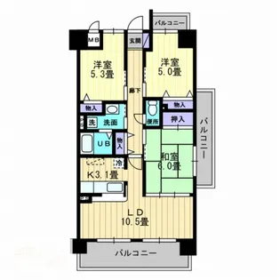 ルミナスMIZUHO京町【6階】の間取り
