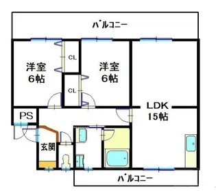 あすなろハイツ川口【202号室】の間取り