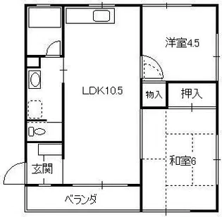 シャリテホサキ【202号室】の間取り