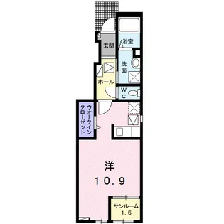 リュシータ B【1階】の間取り