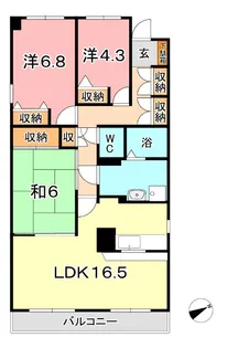 グリーンコート日吉【3階】の間取り