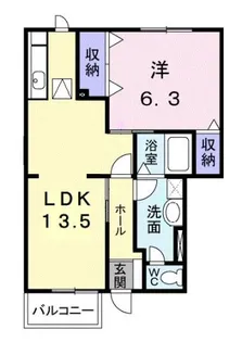 ハイツ増田 B【1階】の間取り