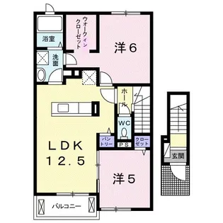 クラール元山サウスA【2階】の間取り