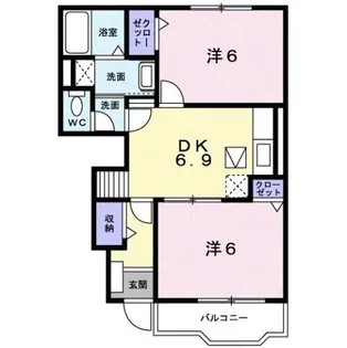 アクティ北鴨 B【1階】の間取り