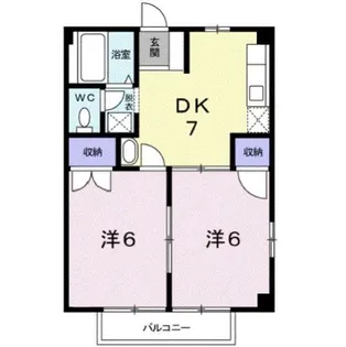 サンハイツあおばA【1階】の間取り