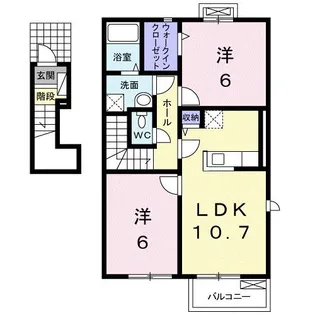 ルース デラ プレッソ Ⅲ【2階】の間取り
