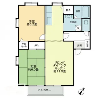 フォブール城東【2階】の間取り