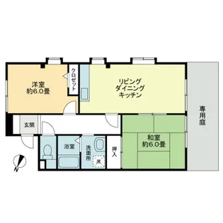フォブール綾歌【1階】の間取り