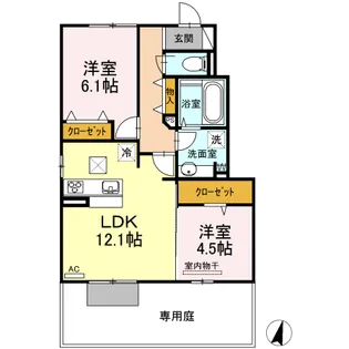 アイメゾン【1階】の間取り