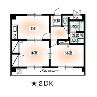 ハートマンション【202号室】の間取り
