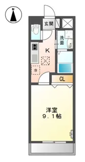 カーサひまわりⅡ【1階】の間取り