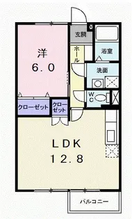 スカイハイツ川井【1階】の間取り