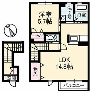 シャーメゾンα?【2階】の間取り