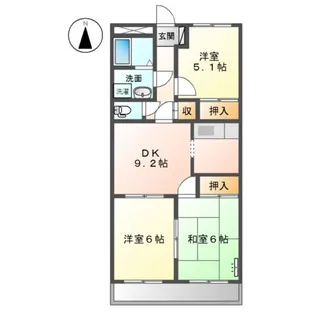 ファインヴィーブル【1階】の間取り