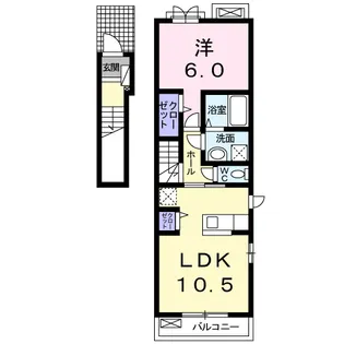 ラフレシール A【2階】の間取り