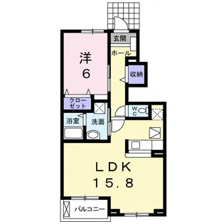 エトアール18B【1階】の間取り