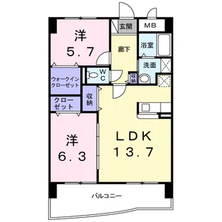 デイ ドリーム【5階】の間取り