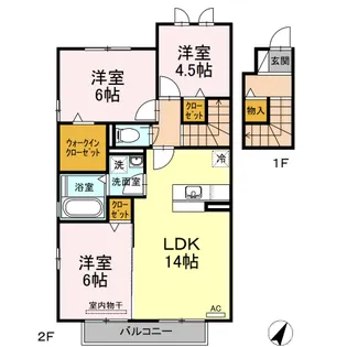 グランドフォレスト【205号室】の間取り