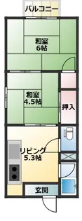 ニューエステート西本町【101号室】の間取り