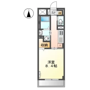 ディアコート下伊福【1階】の間取り