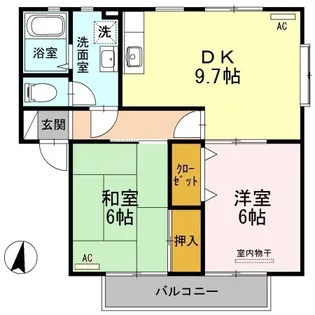 パレス新浜 A棟【2階】の間取り