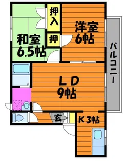 田園マンションB【105号室】の間取り