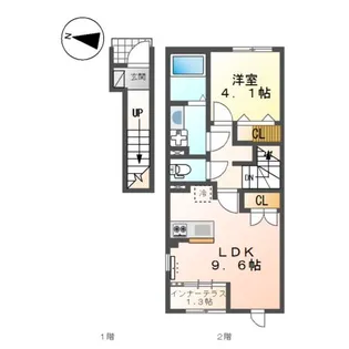 (仮)スターテラスⅡ南蔵王町【2階】の間取り