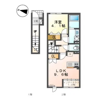 (仮)スターテラスⅡ南蔵王町【2階】の間取り